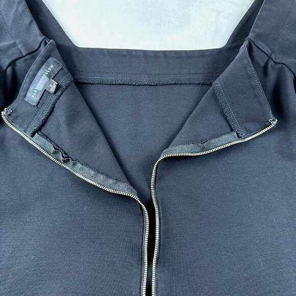 Slate & Willow Womens Black Janis Dress 6 Bell Sleeve Square Neck Cocktail Dress - Picture 14 of 14